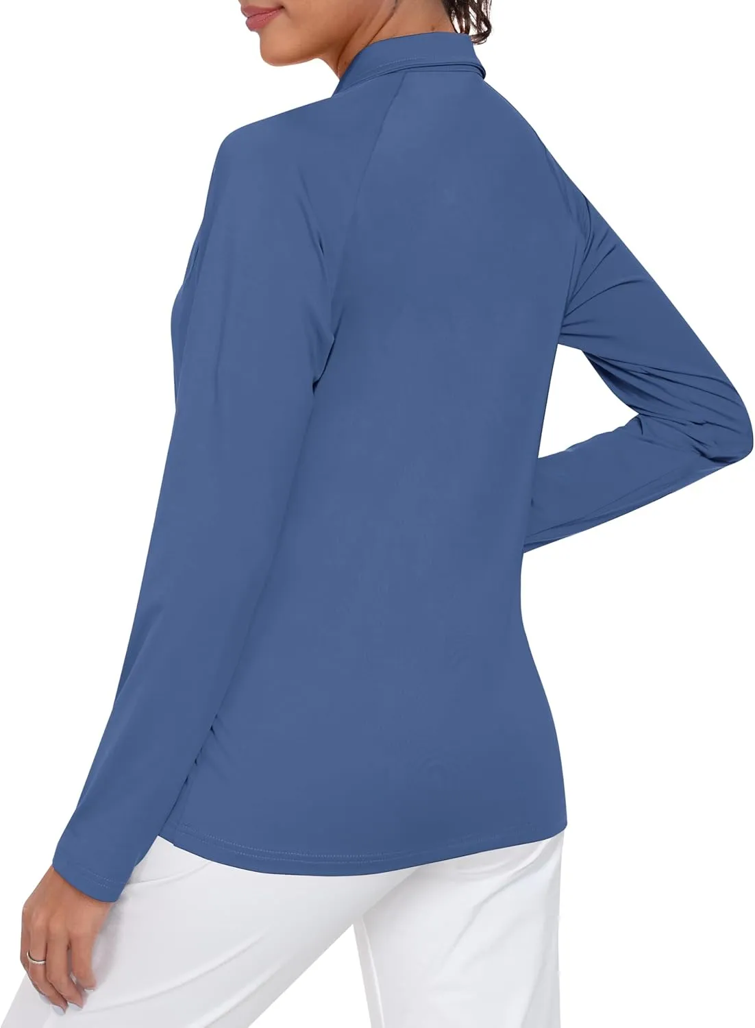 AIRIKE Golf Polo Shirts for Women Long Sleeve Colourful Quick-Dry Workwear & Activewear-Womens Athletic Apparel
