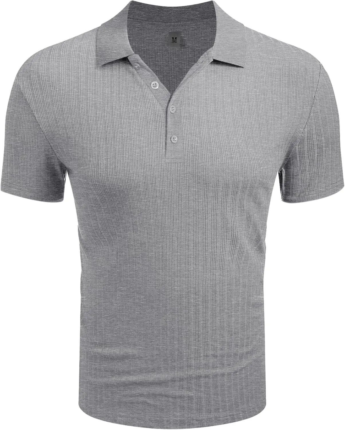 Askdeer Men's Polo Shirts Long/Short Sleeve Slim Fit Casual Shirts Classic Stretch Polo T Shirt Golf Shirts