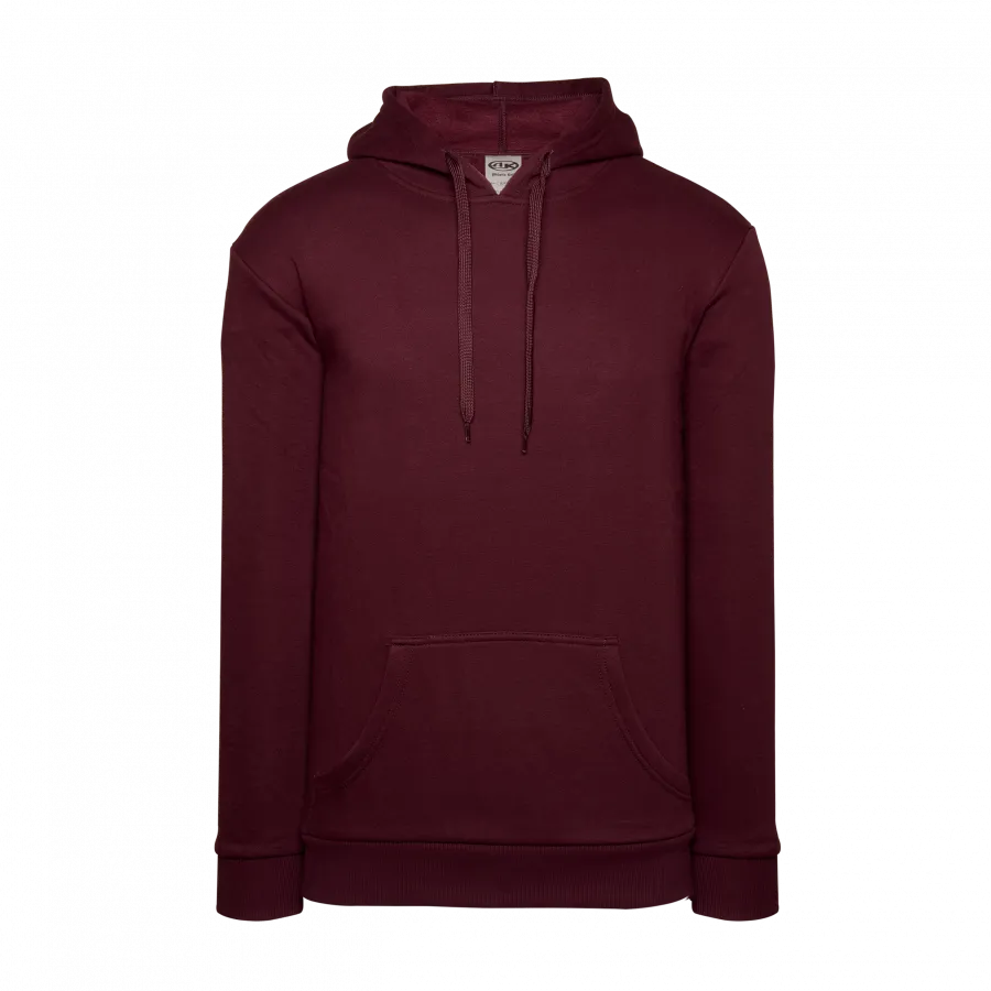 Athletic Knit (AK) A3000A-009 Maroon Adult Apparel Cotton Hooded Sweatshirt
