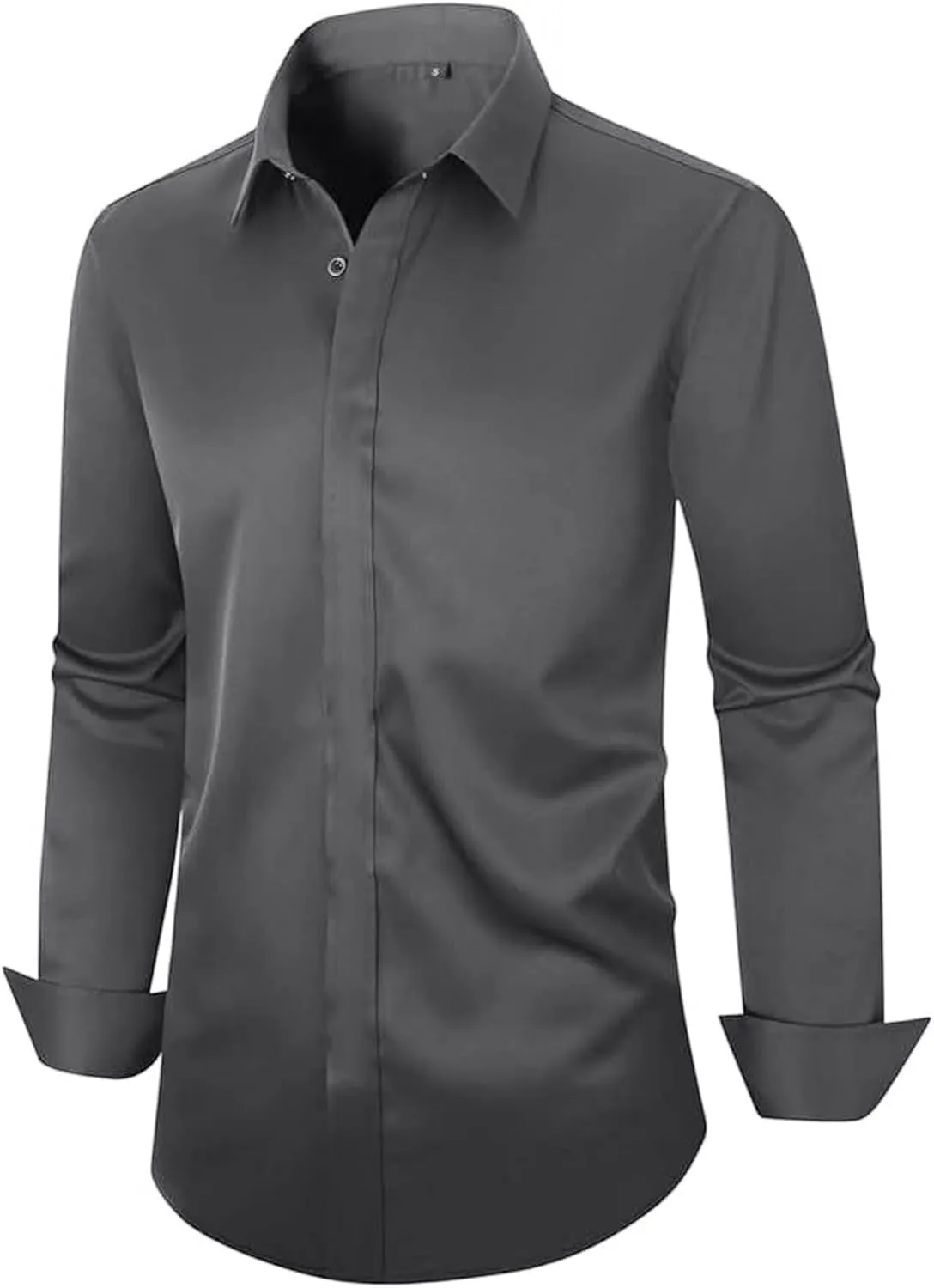 Bealin Men's Button Down Short Sleeve Casual Shirts Elastic Wrinkle Free Business Shirt for Summer Casual Top