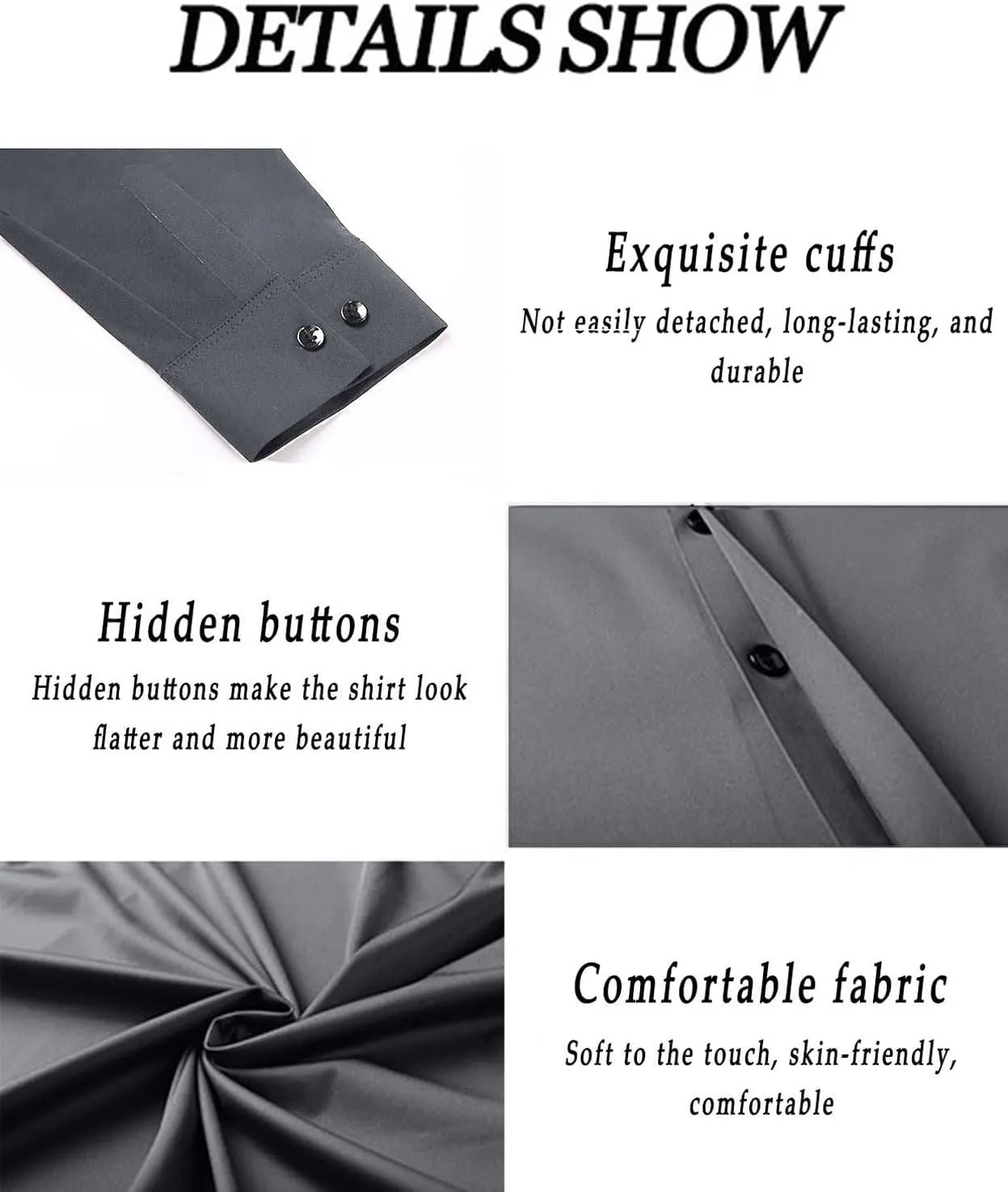 Bealin Men's Button Down Short Sleeve Casual Shirts Elastic Wrinkle Free Business Shirt for Summer Casual Top