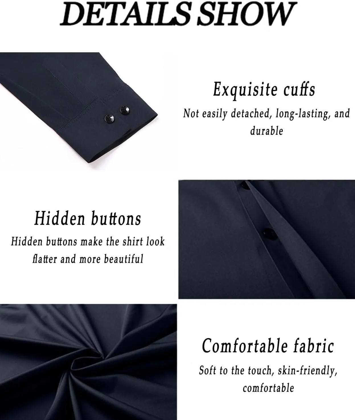 Bealin Men's Button Down Short Sleeve Casual Shirts Elastic Wrinkle Free Business Shirt for Summer Casual Top