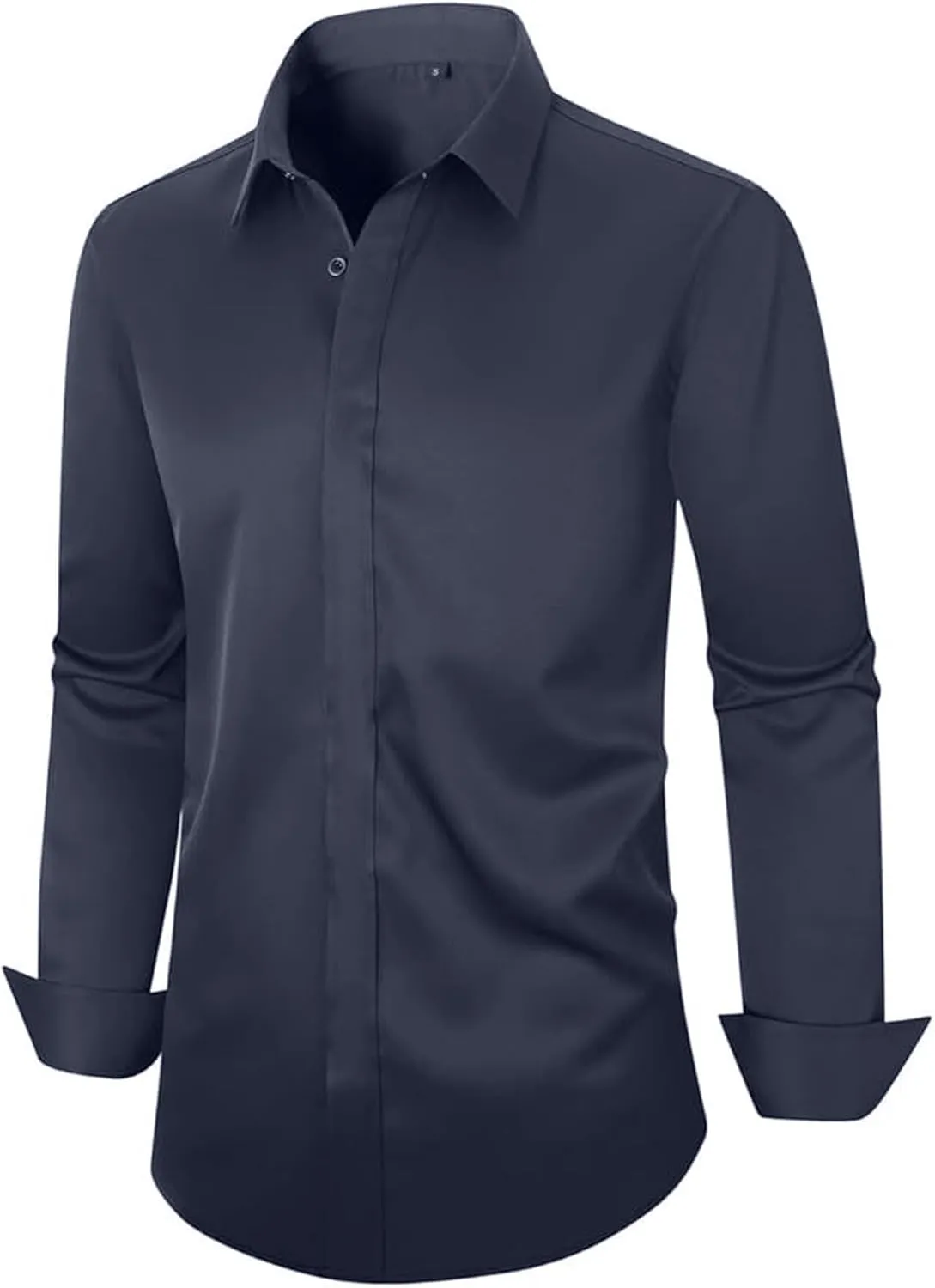 Bealin Men's Button Down Short Sleeve Casual Shirts Elastic Wrinkle Free Business Shirt for Summer Casual Top