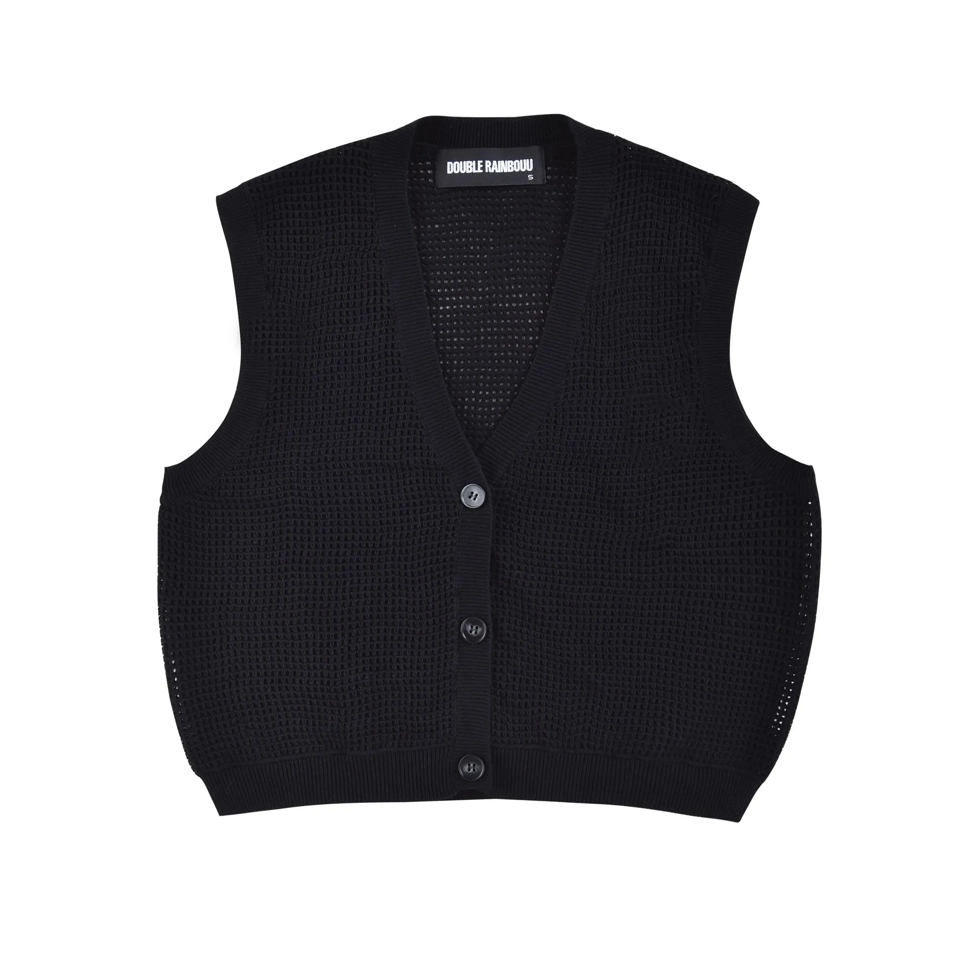 BLACK MESH VEST