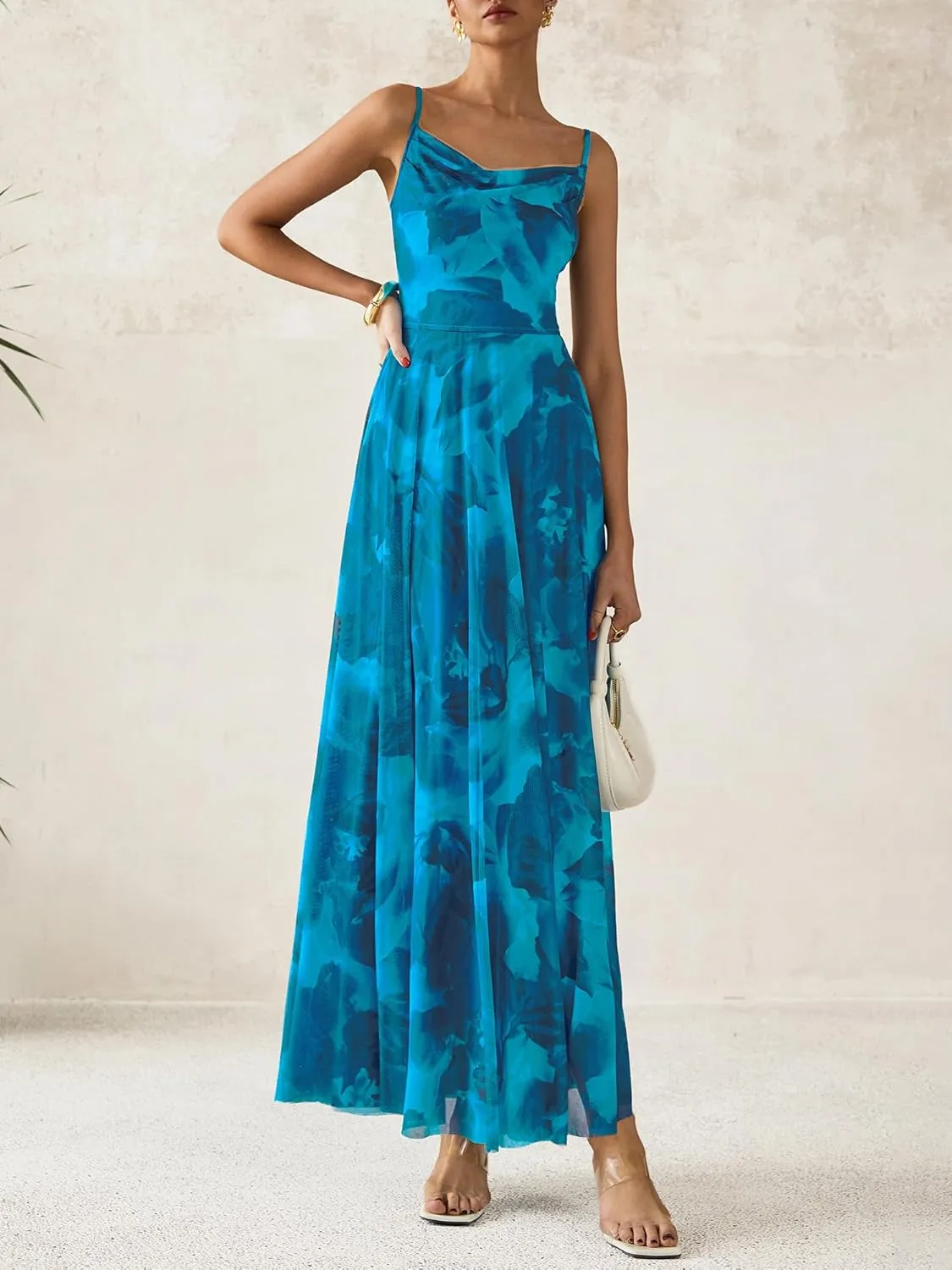 BTFBM Women Summer Floral Maxi Dresses Elegant Spaghetti Strap Dress Printed Party Dress Beach Long Dresses