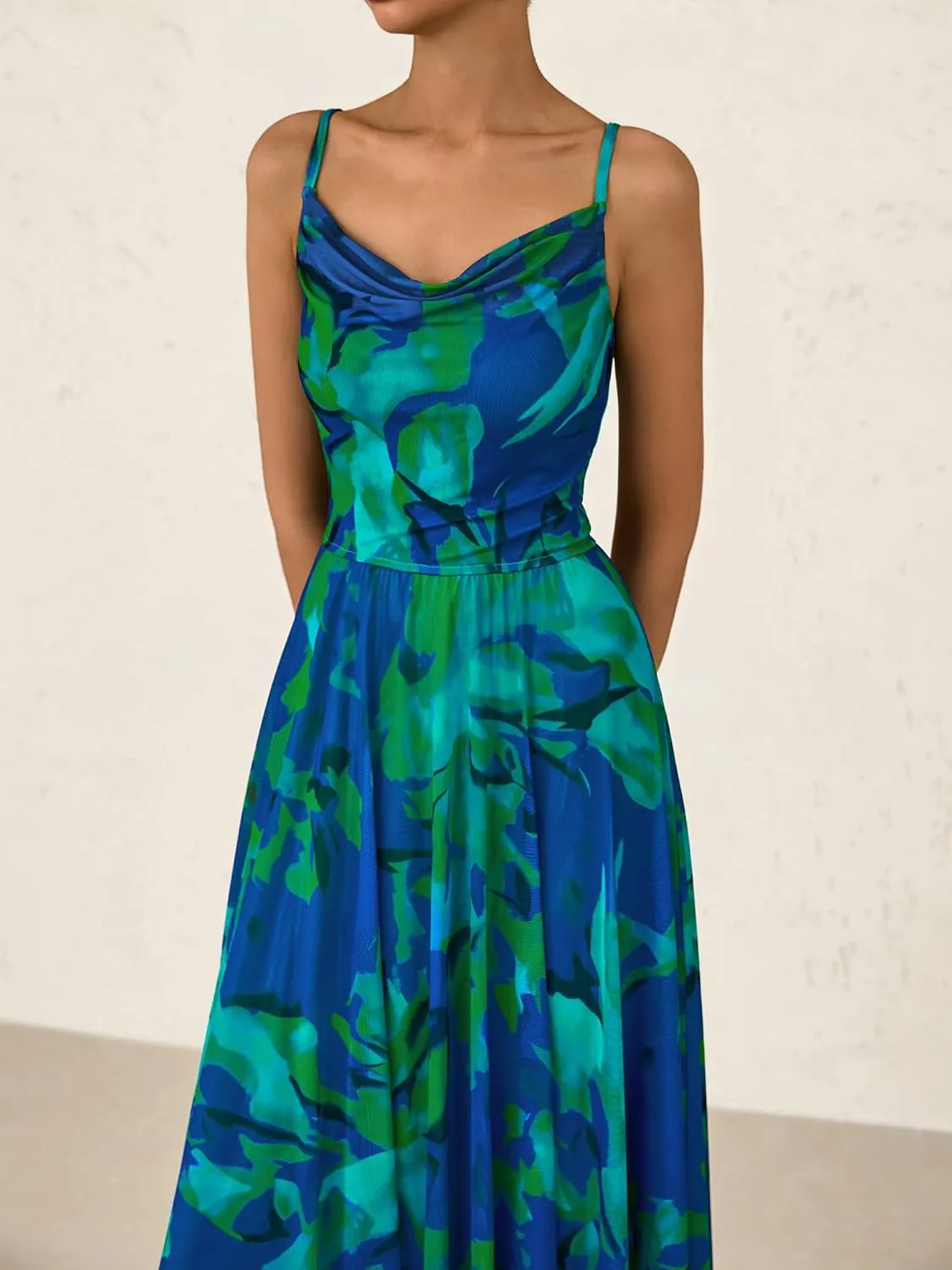 BTFBM Women Summer Floral Maxi Dresses Elegant Spaghetti Strap Dress Printed Party Dress Beach Long Dresses