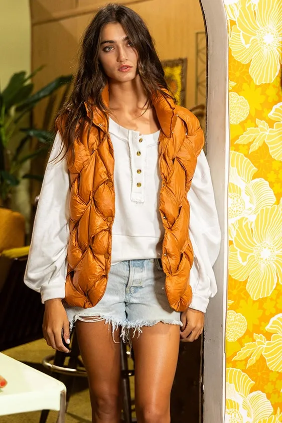 Bucketlist Button-Up Down Puffer Vest