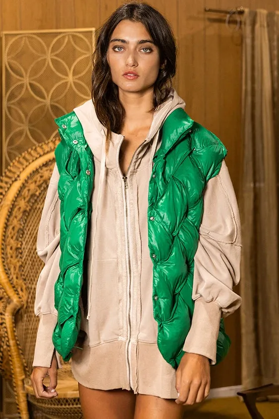 Bucketlist Button-Up Down Puffer Vest
