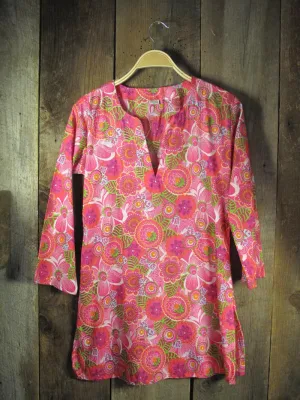 Cotton Tunic Top Very Raspberry