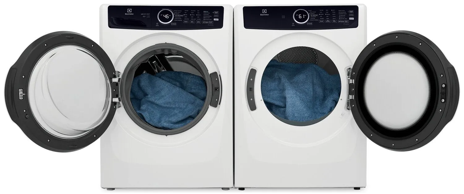 Electrolux 5.2 Cu. Ft. Front-Load Washer and 8 Cu. Ft. Electric Dryer - ELFW743W/ELFE743W