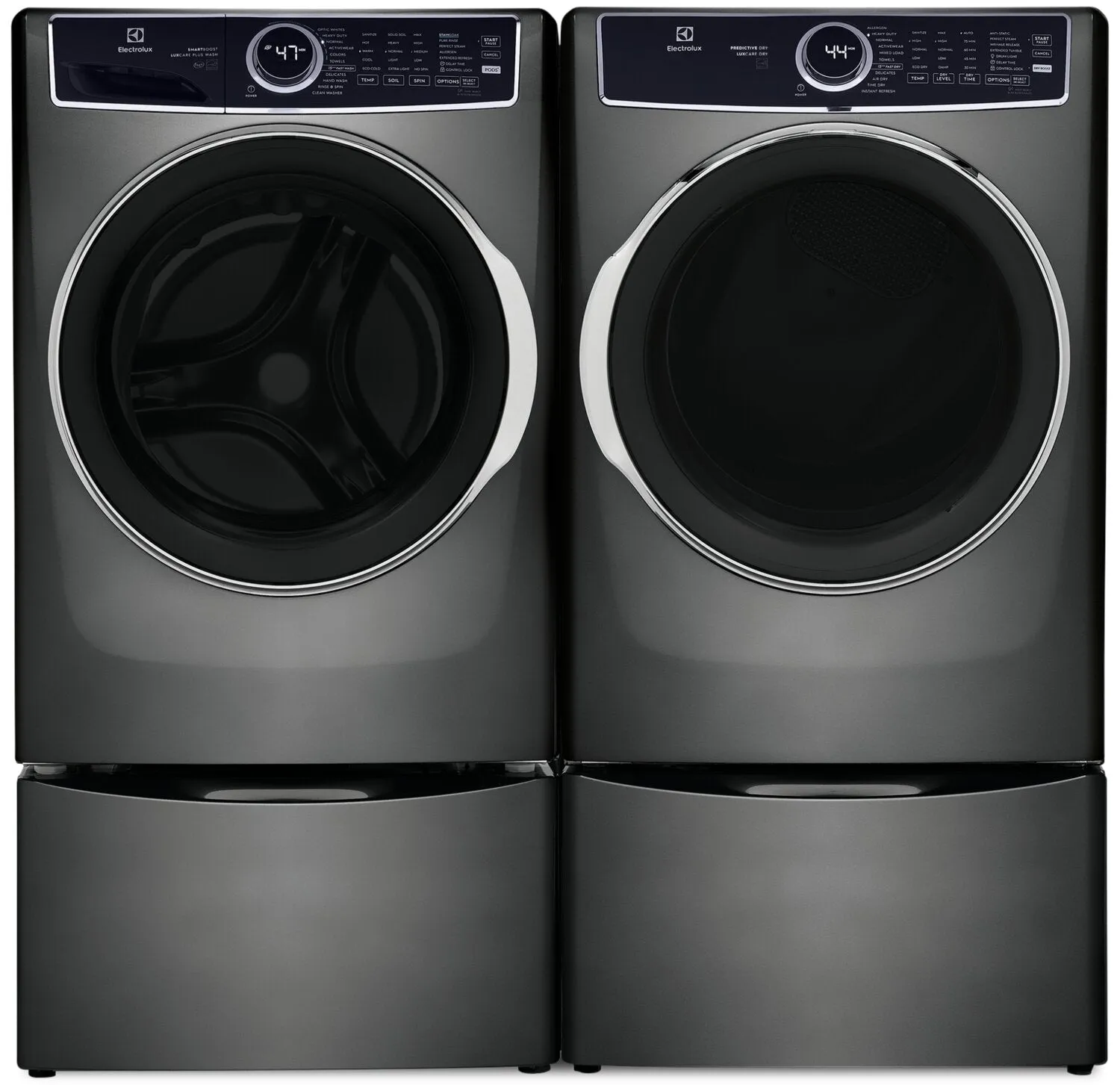 Electrolux 5.2 Cu. Ft. Front-Load Washer and 8 Cu. Ft. Gas Dryer - Titanium