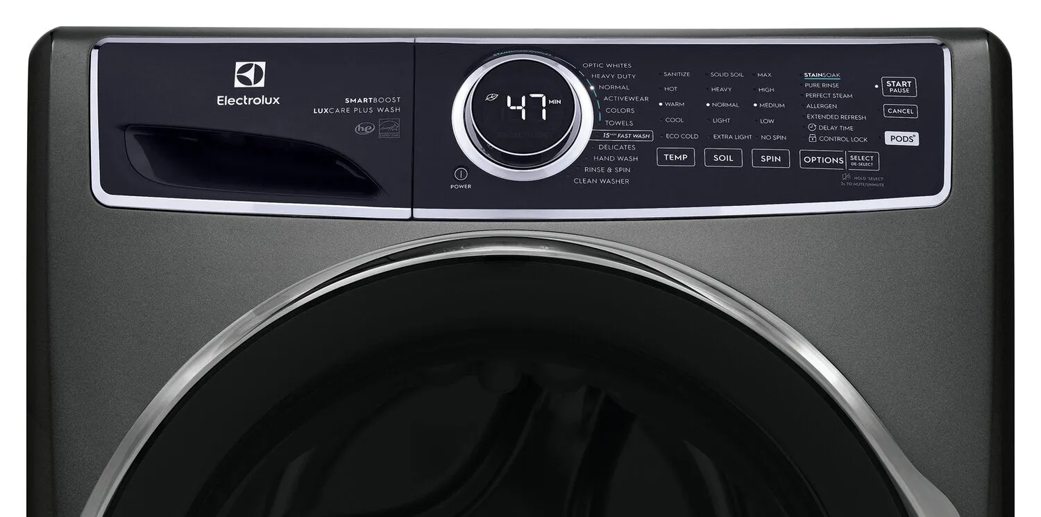 Electrolux 5.2 Cu. Ft. Front-Load Washer and 8 Cu. Ft. Gas Dryer - Titanium