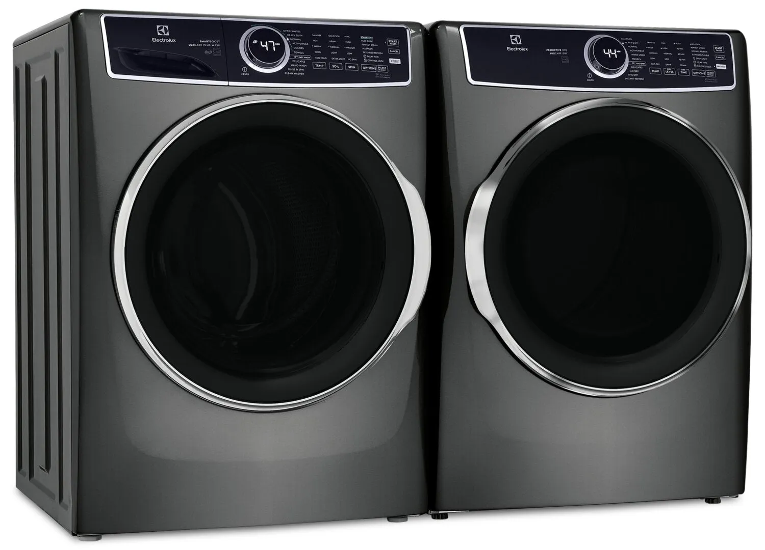 Electrolux 5.2 Cu. Ft. Front-Load Washer and 8 Cu. Ft. Gas Dryer - Titanium
