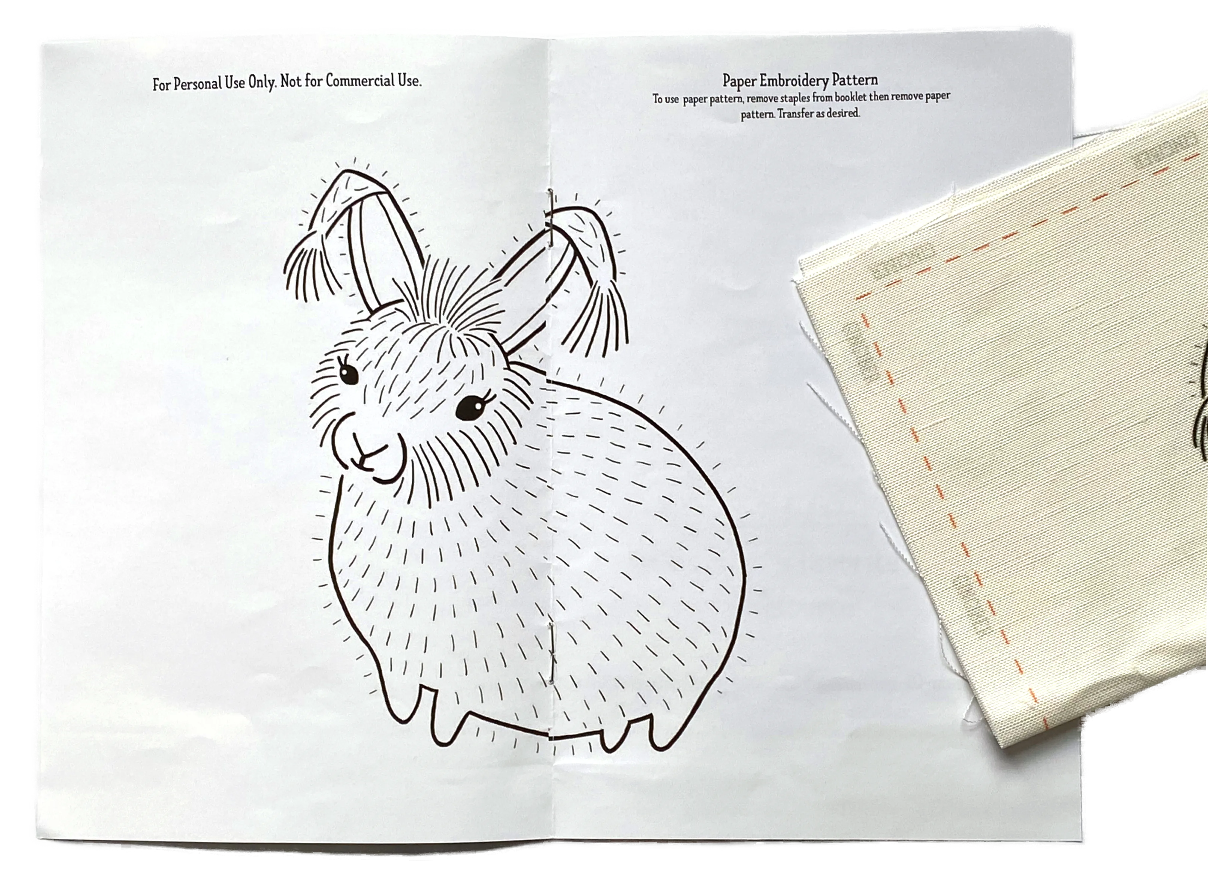 EMBROIDERY SAMPLER / ANGORA BUNNY