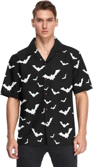 Fisyme Hawaiian Shirt for Men Loose-Fit Short Sleeve Button Down Beach Casual Shirts