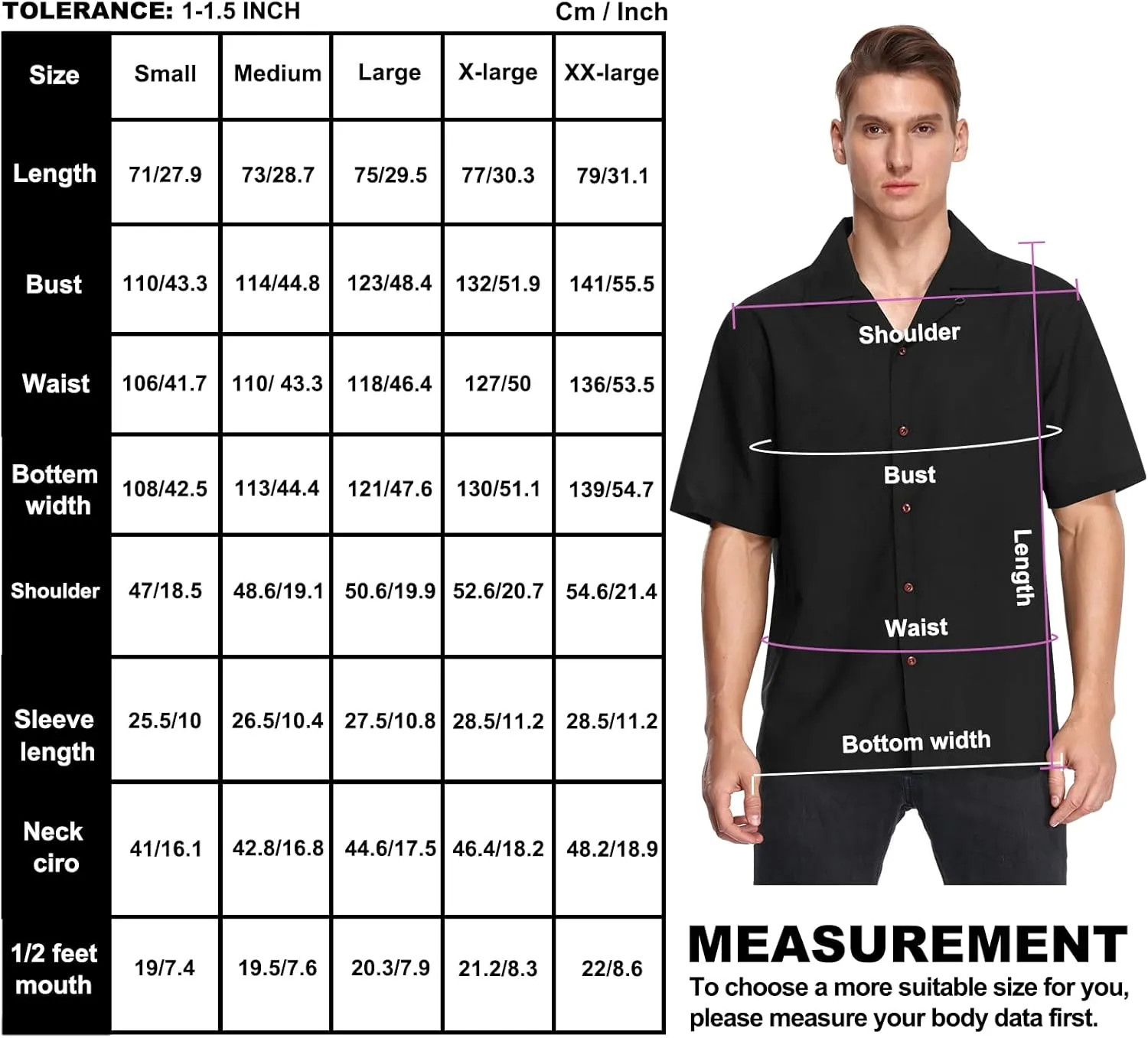 Fisyme Hawaiian Shirt for Men Loose-Fit Short Sleeve Button Down Beach Casual Shirts
