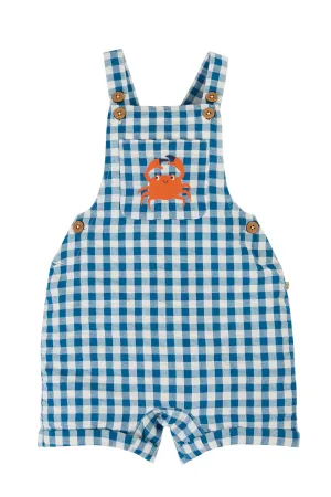 Frugi Alby Dungarees Check Crab