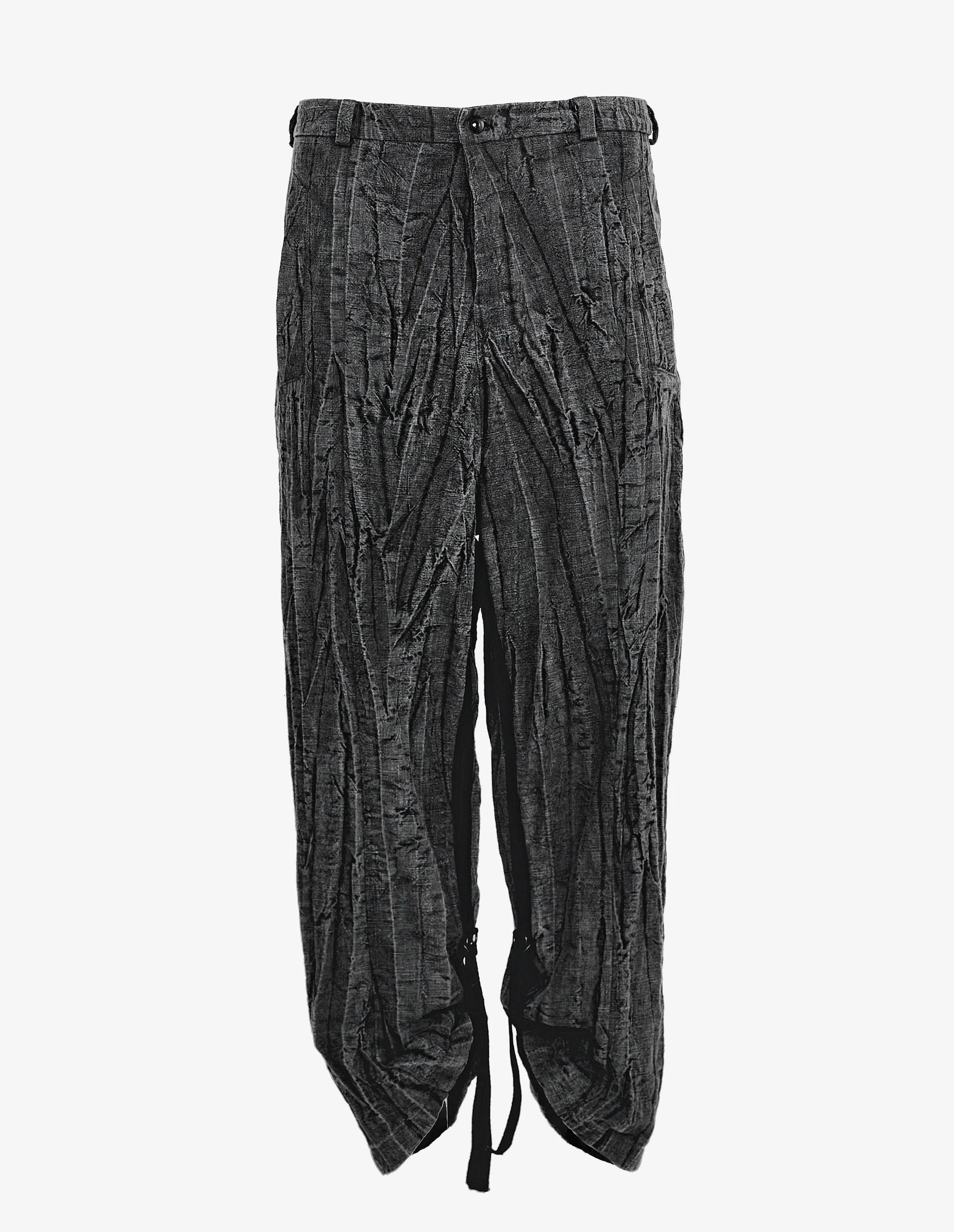 Hand-Dyed Crinkled Pants