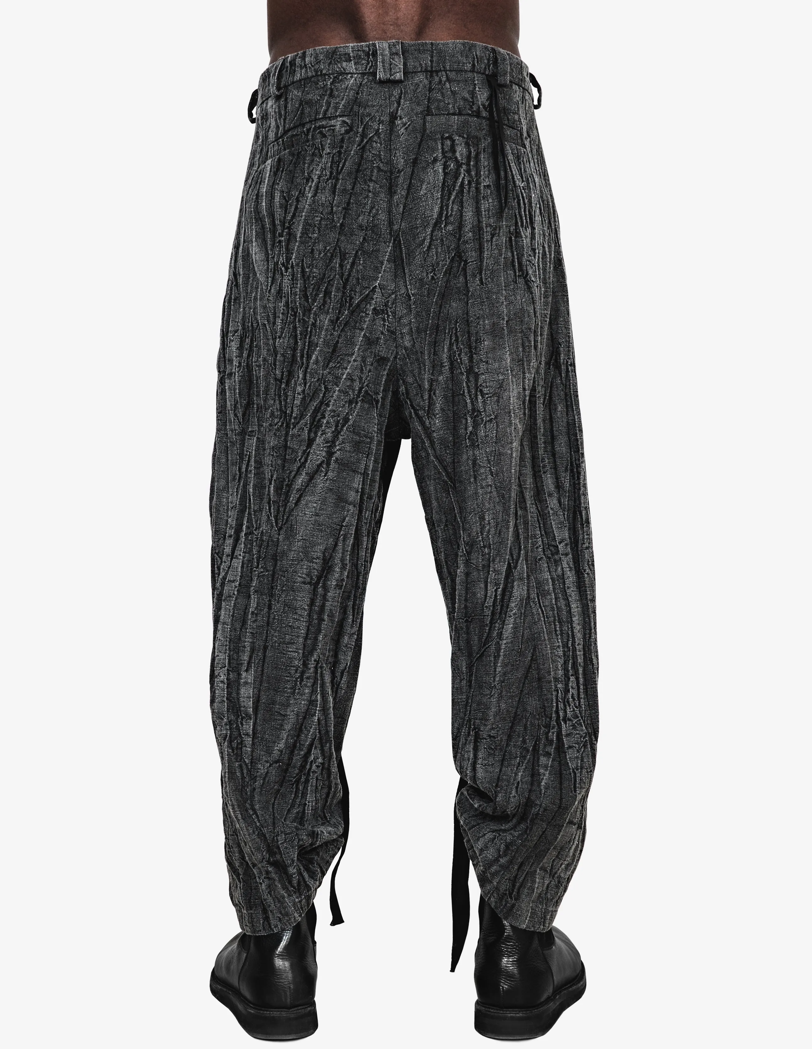 Hand-Dyed Crinkled Pants