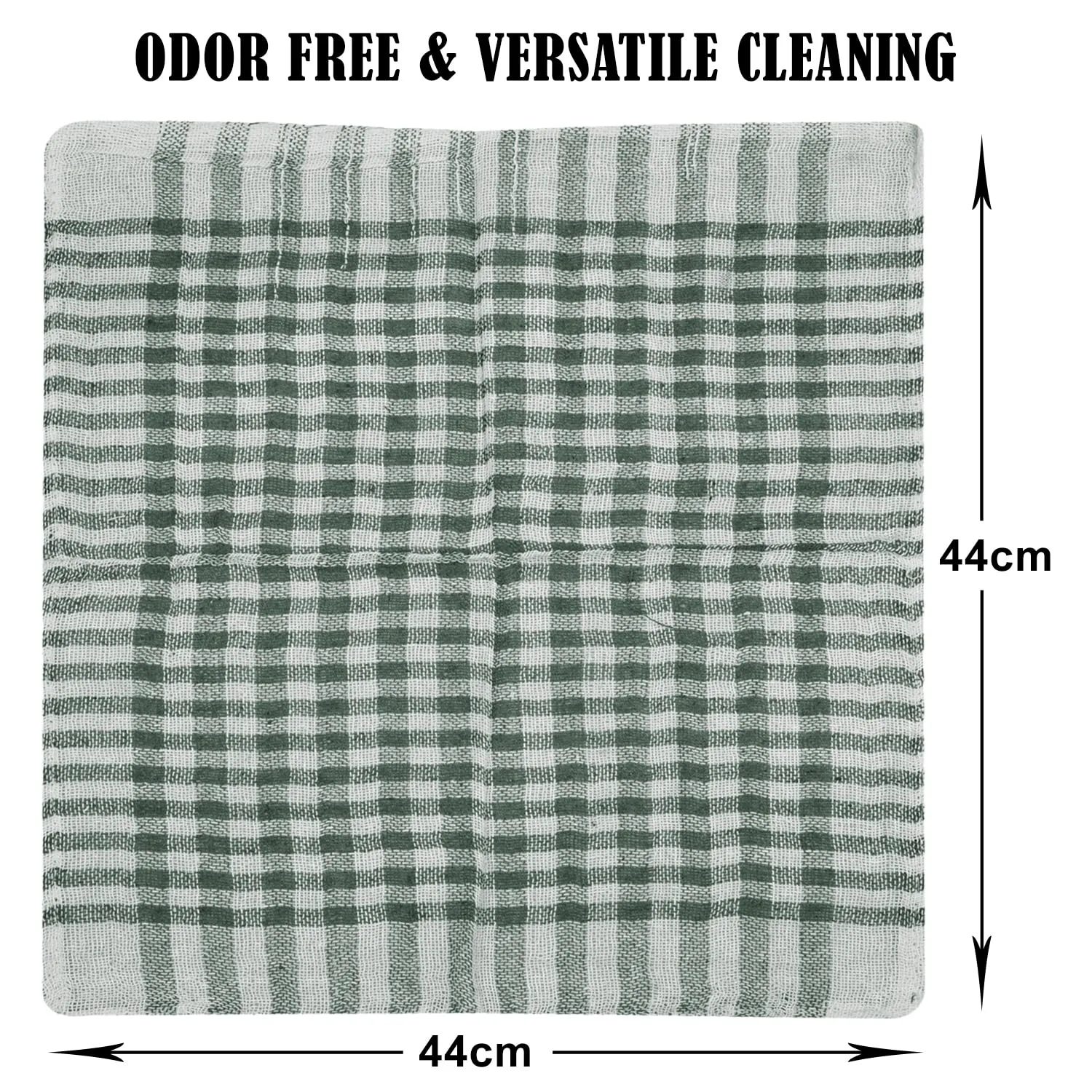 Heart Home Duster | Wet Dry Cleaning Napkin | Cotton Kitchen Duster | 300 GSM Kitchen Cleaning Clothes | Pocha For Kitchen | Car | Desk | Fan | Set of 24 | 101 | Green