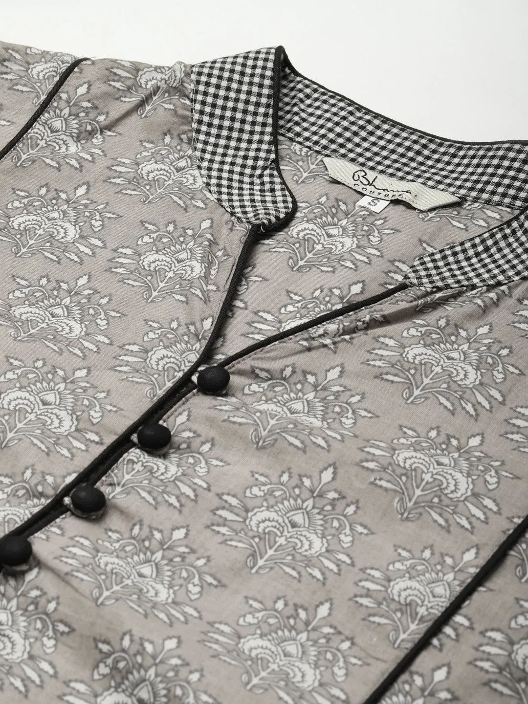 Jashvi Grey Printed Tunic