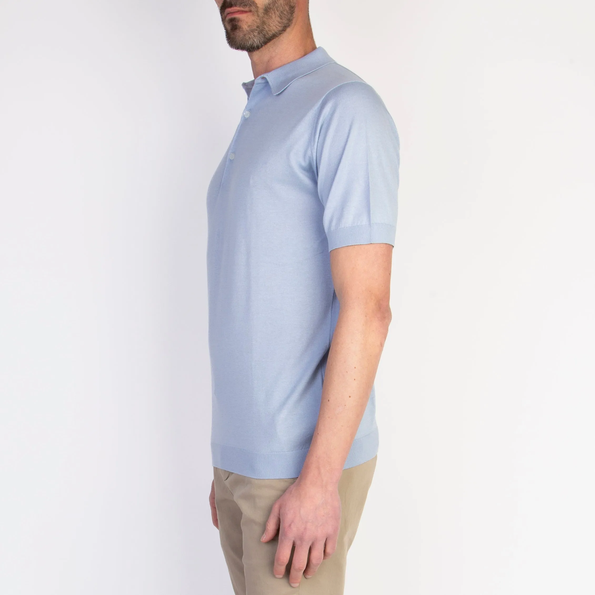 JOHN SMEDLEY POLO ADRIAN S/S MIRAGE BLU