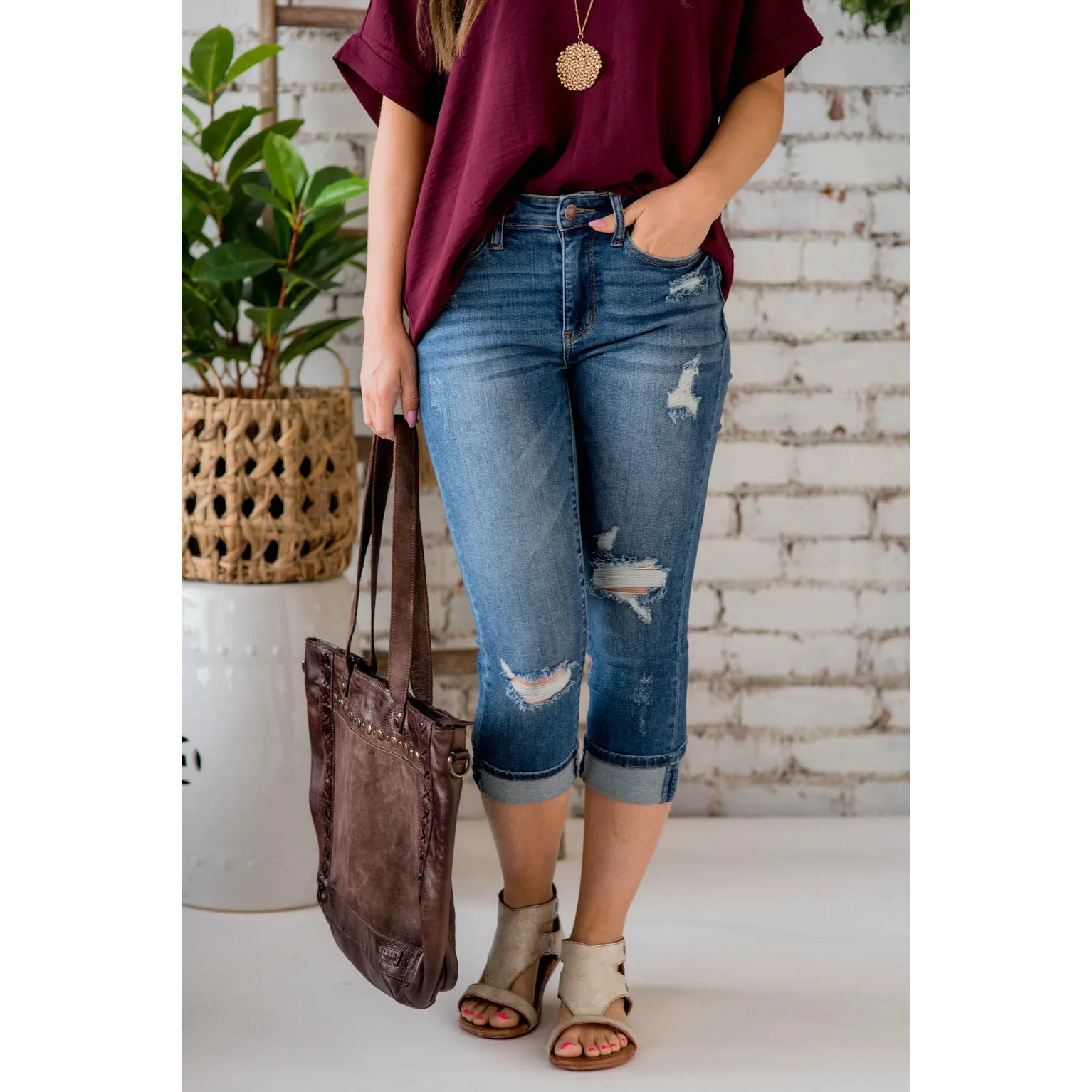 Laura Denim Capri