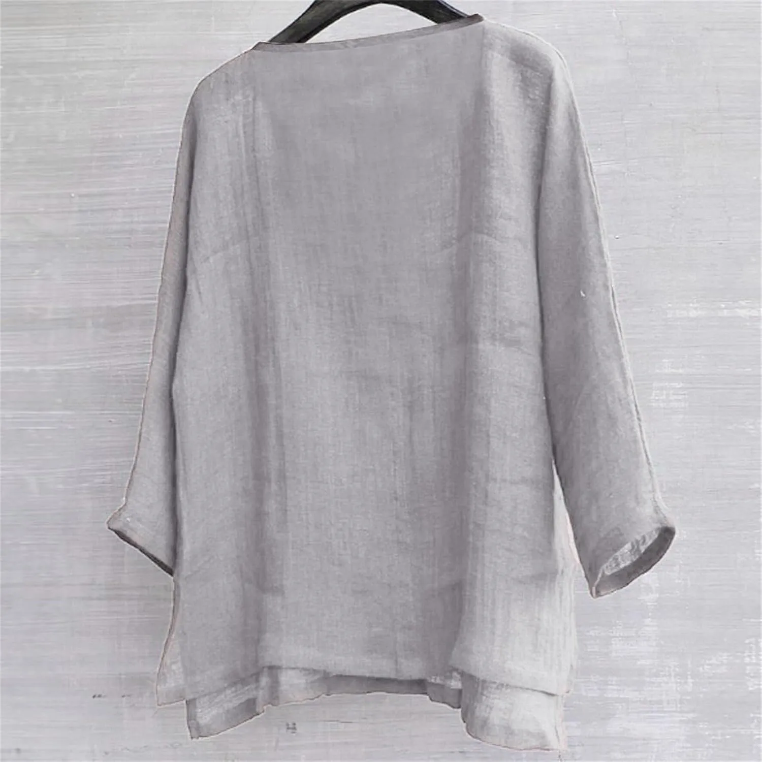 Mens Cotton Linen Henley Shirts Casual Trendy Long Sleeve Lightweight Vacation Tops Summer Beach Wedding Shirts