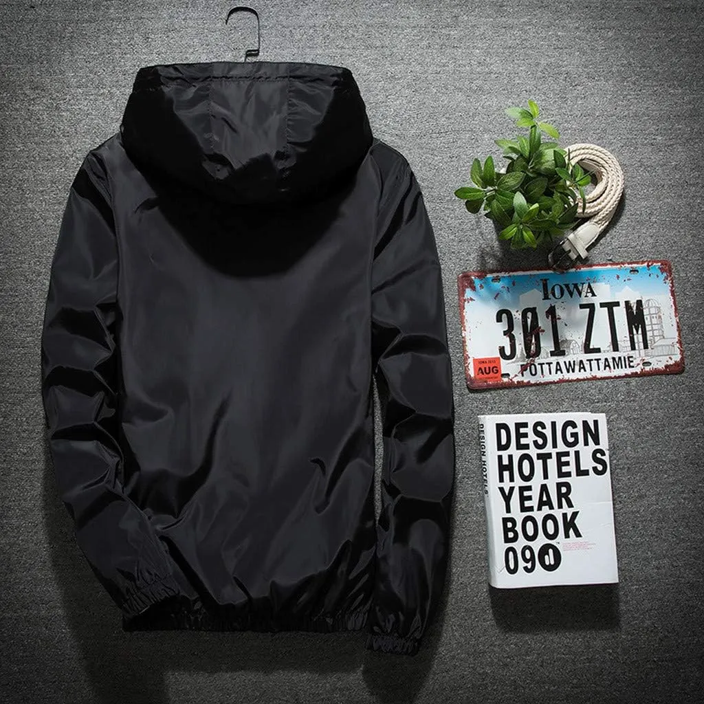 Men's Jackets Lightweight Rain Jacket Windbreaker Shell Raincoat With Hood For Golf Hiking Travel, M-7XL