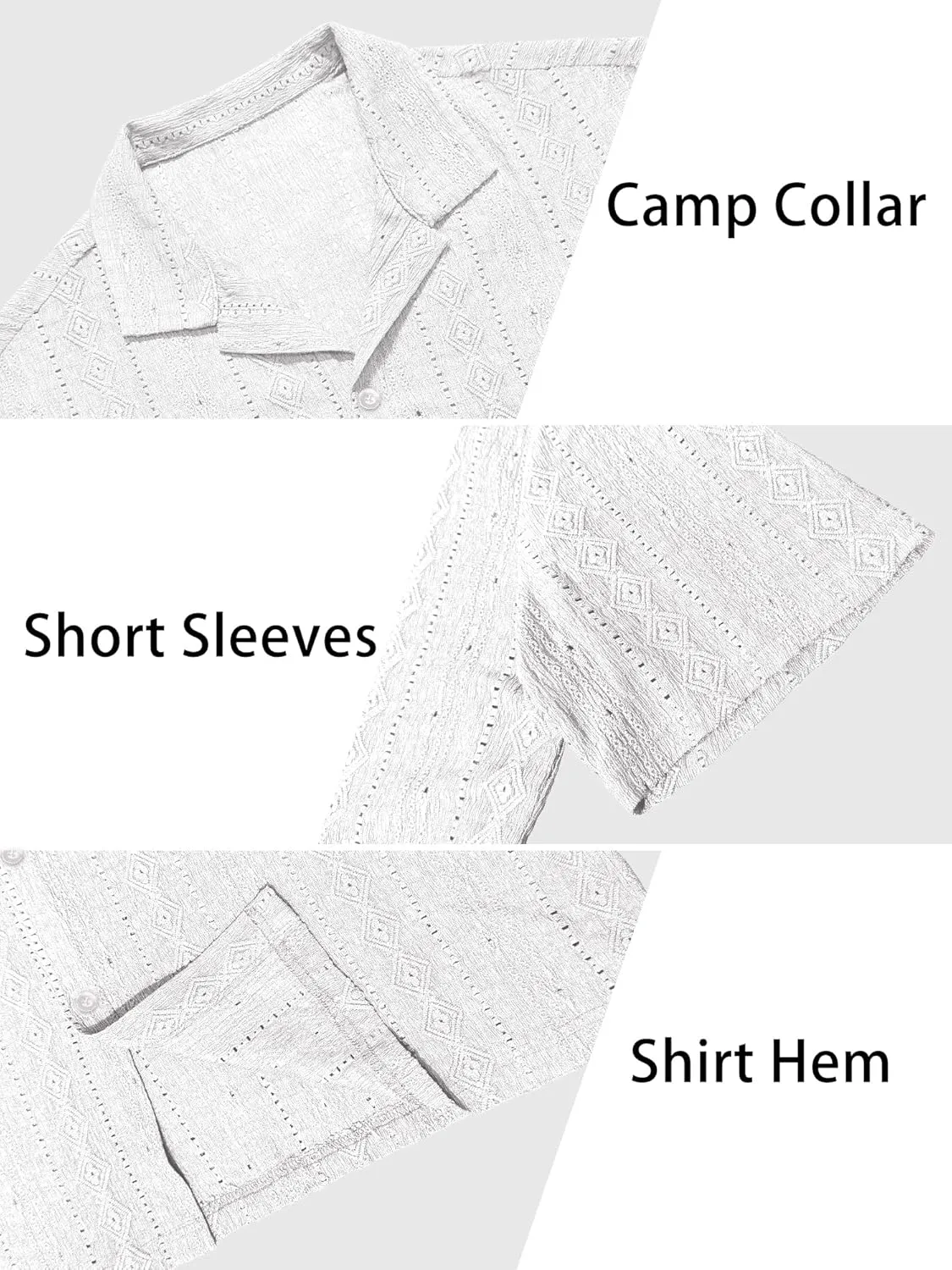 PLEPAN Men's Beach Casual Shirts Button Down Shirts Short Sleeve Tropical Summer Vacation Shirts with Vintage Striped