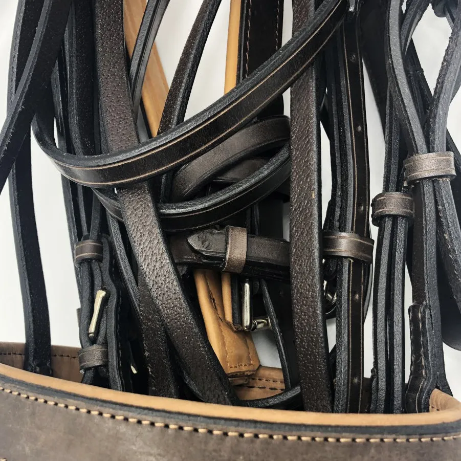 Polo Bridle Complete Set-Argentine Premier Leather with Padded Breast Plate