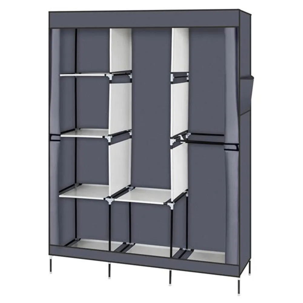 RONSHIN 71inch Portable Clothes Closet Home Wardrobe GREY