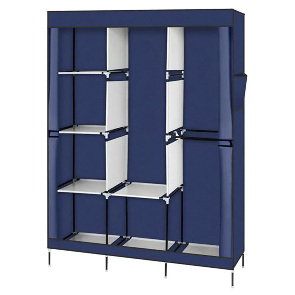 RONSHIN Wardrobe 4 Layers 8 Grid 125*43.18 *180cm Navy