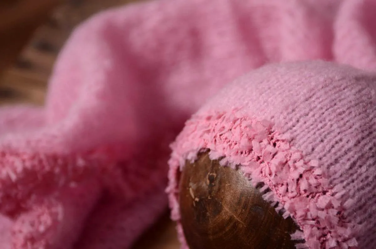 SET Fantasy Mohair Bonnet and Wrap - Pink