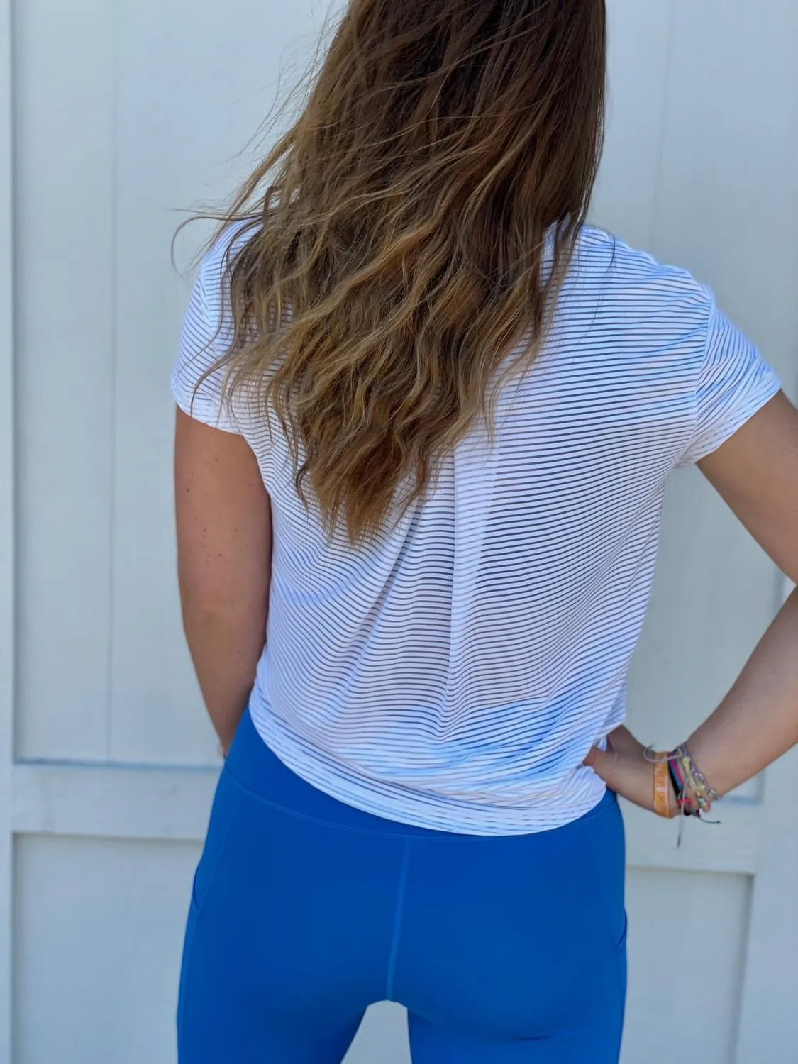 Sheer Stripe Mesh Tee (More Colors)