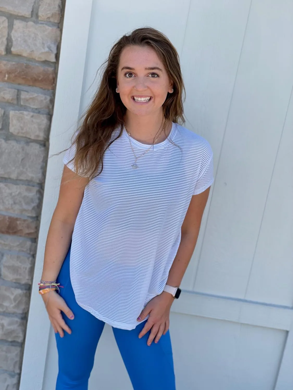 Sheer Stripe Mesh Tee (More Colors)