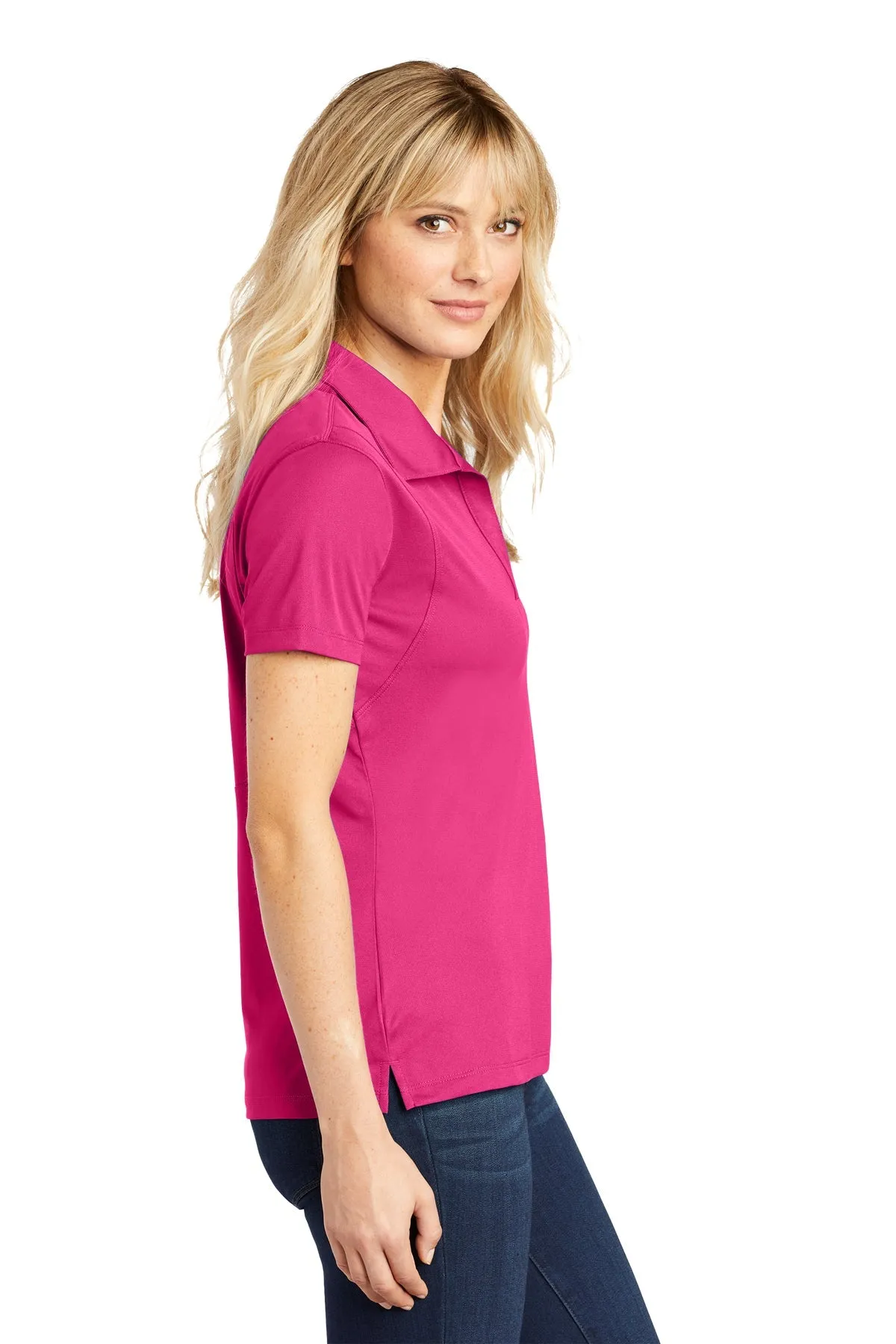 Sport-Tek Ladies Micropique Customized Sport-Wick Polos, Pink Raspberry
