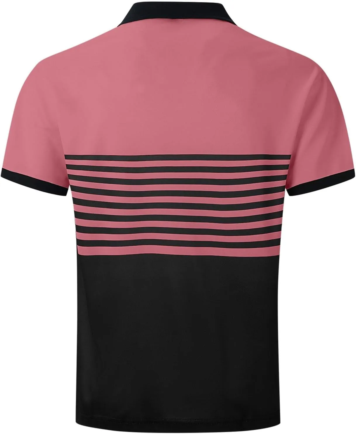 Striped Polo Shirts for Men Short Sleeve Casual Stylish Golf Tee Tops Classic Color Block Slim Fit Moisture Wicking Tshirt