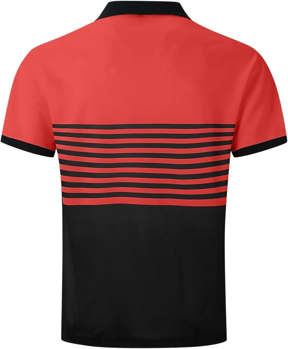 Striped Polo Shirts for Men Short Sleeve Casual Stylish Golf Tee Tops Classic Color Block Slim Fit Moisture Wicking Tshirt