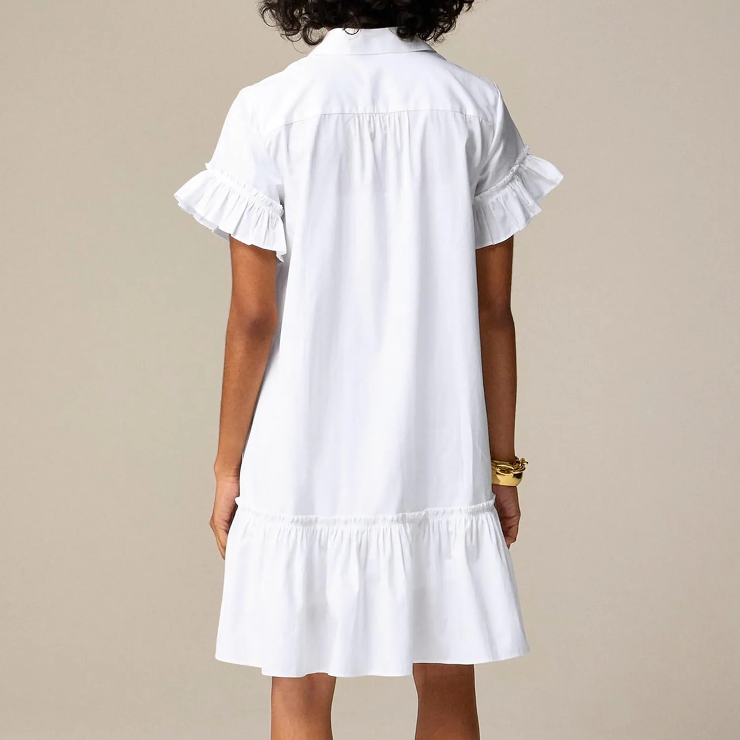 SUNNOW Women's Button Down Shirt Dress with Pockets Short Sleeve Loose Business Casual Tunics Dresses Tops