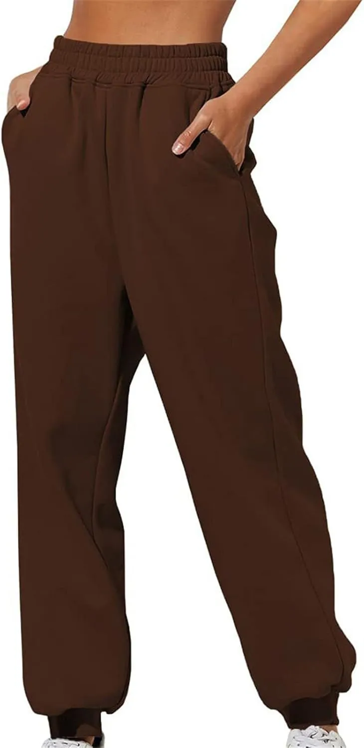 Sweatpants Women Baggy Solid Color Drawstring Womens Pants Fall 2024 Sweat Pants Straight Leg Trousers
