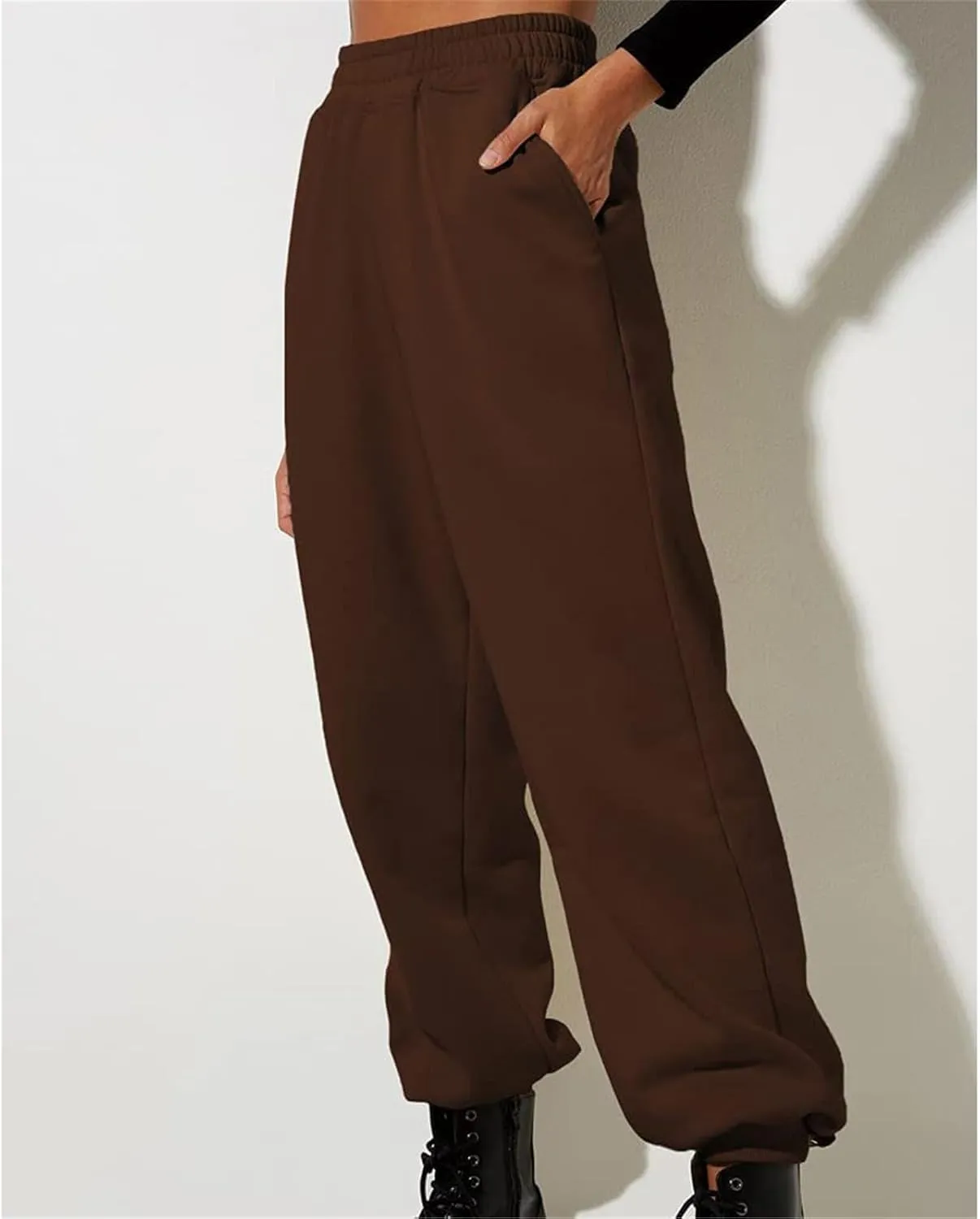 Sweatpants Women Baggy Solid Color Drawstring Womens Pants Fall 2024 Sweat Pants Straight Leg Trousers