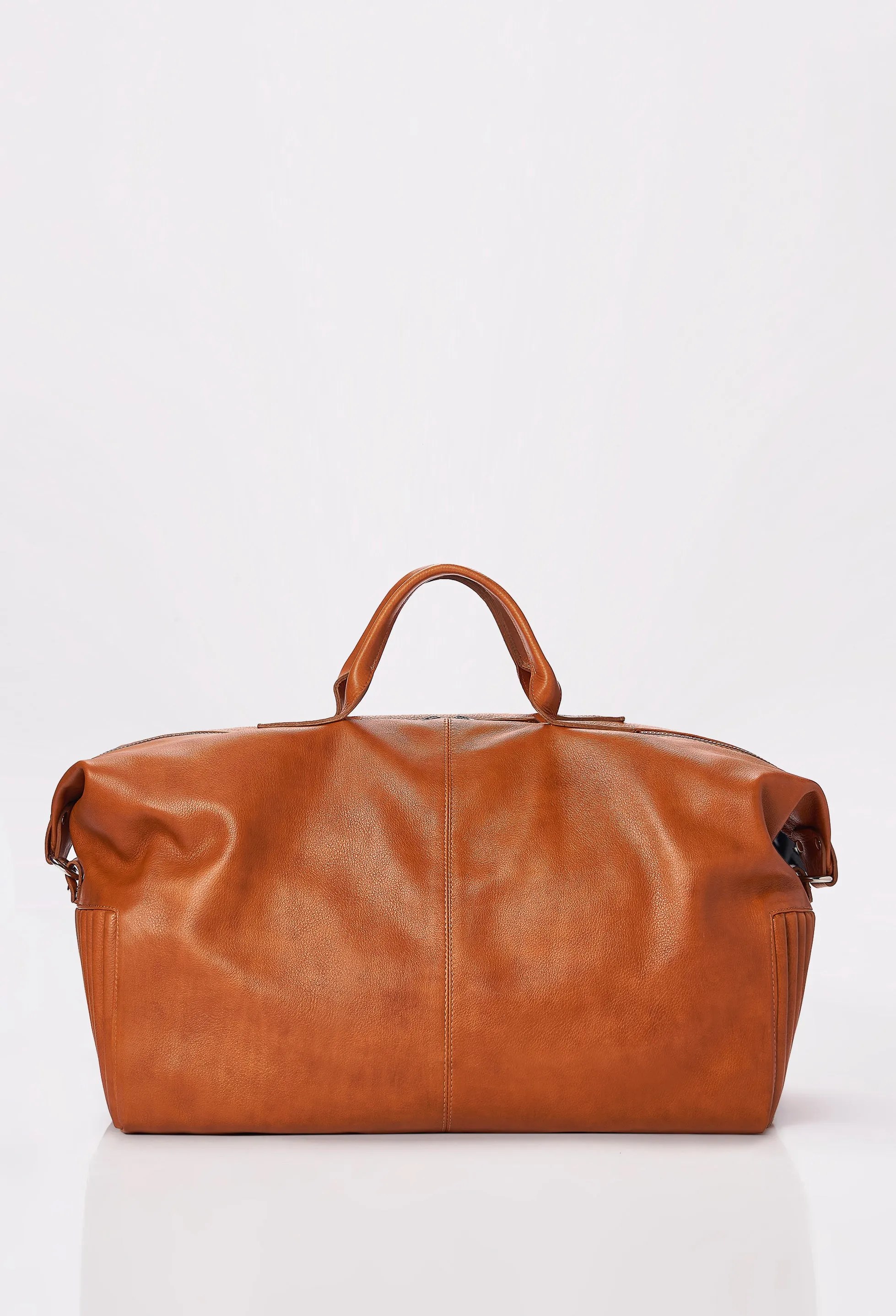 Tan Leather Duffel Bag