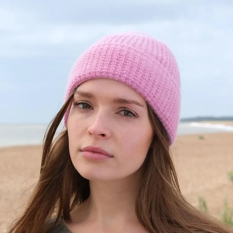Tuck Stripe Beanie - Fondant Pink
