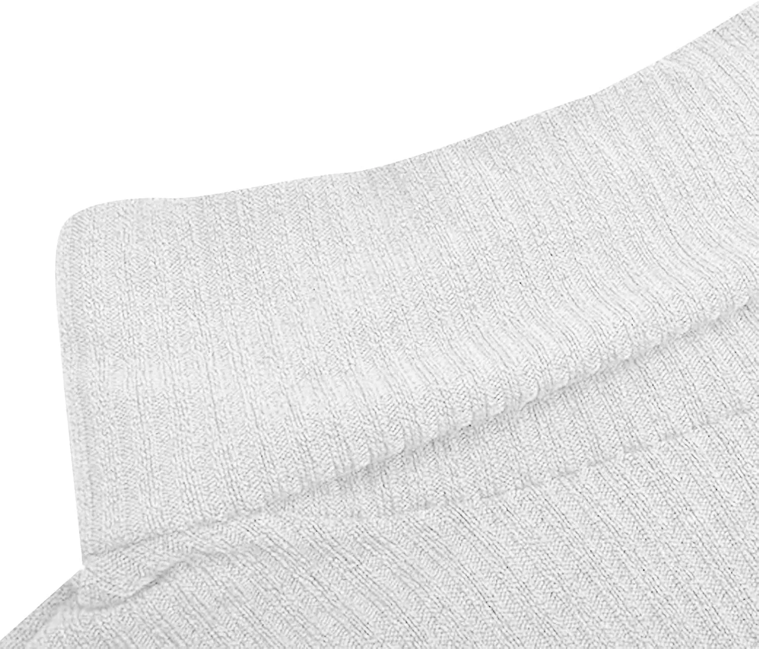Turtleneck Loose Pullover Tops Sweater Mid Length Dress with Shoulder Sleeves and Half Turtleneck Sweater Neck Tops
