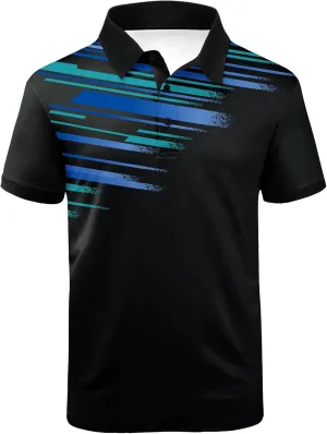 V VALANCH Mens Polo Shirts Short Sleeve Moisture Wicking Golf Tennis Polo Casual Shirts