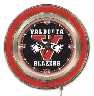 Valdosta State Blazers HBS Neon Red College Battery Powered Wall Clock (15")