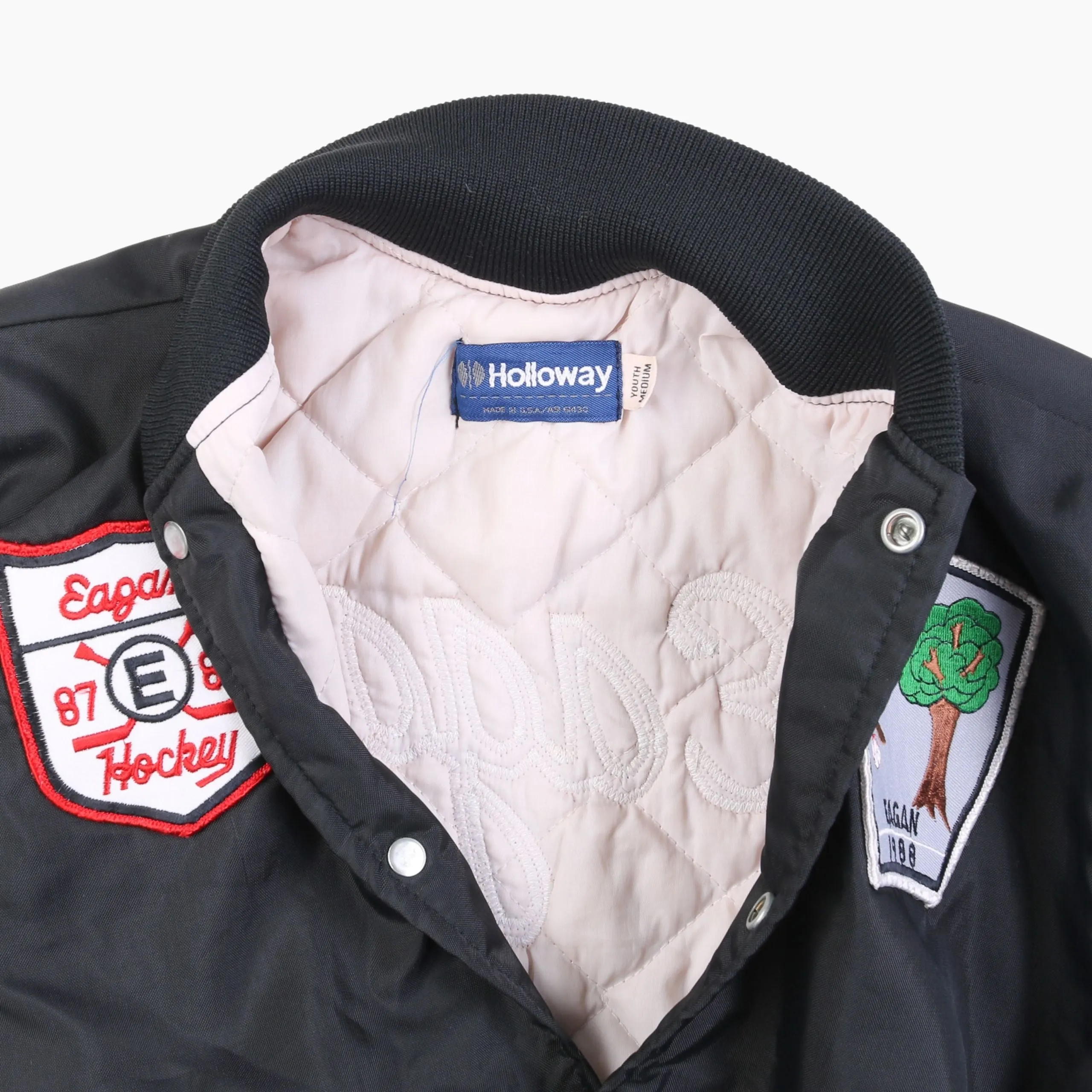 Vintage 'Eagan' Satin Bomber Jacket
