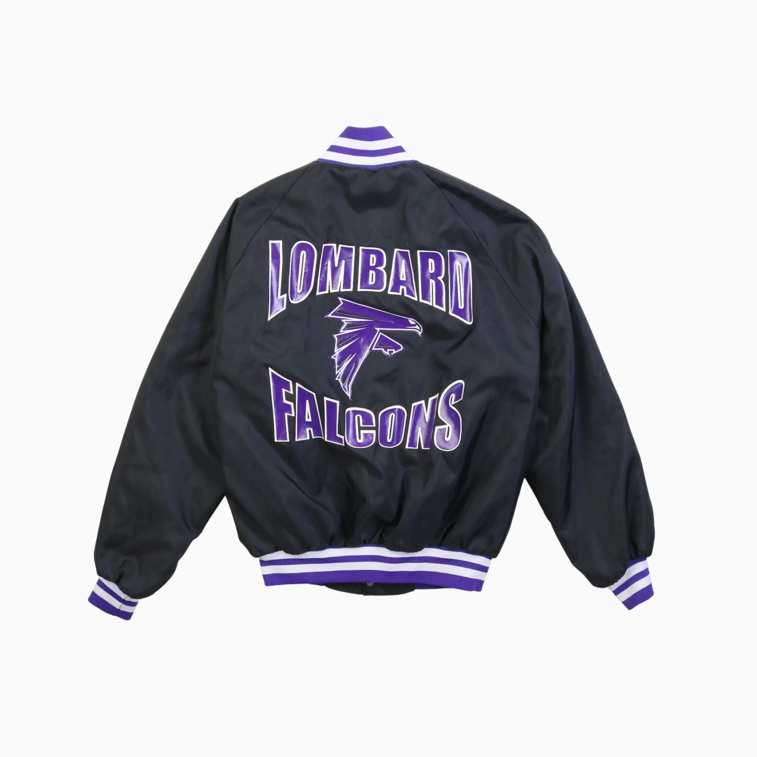 Vintage 'Lombard Falcons' Satin Bomber Jacket