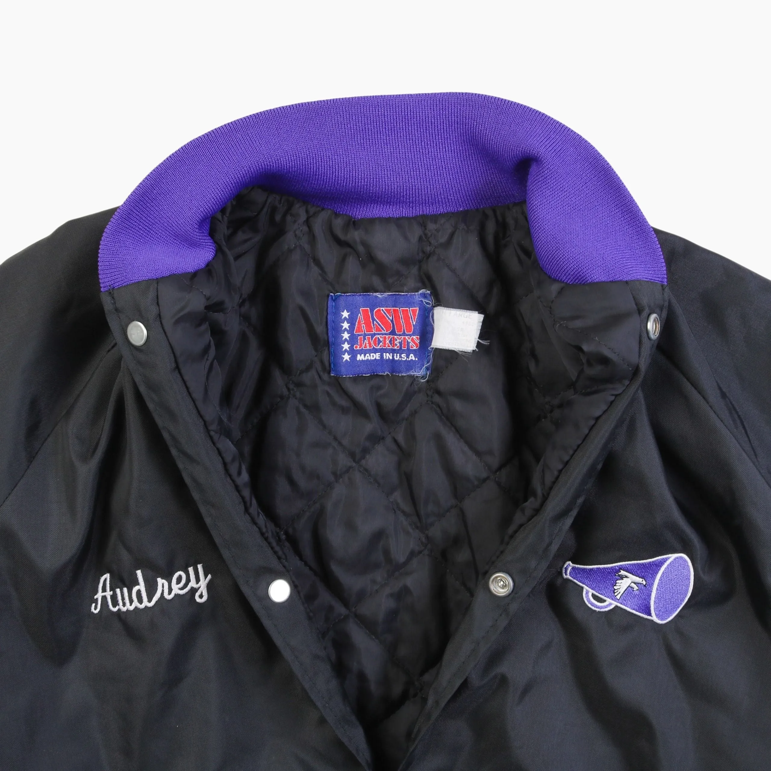 Vintage 'Lombard Falcons' Satin Bomber Jacket